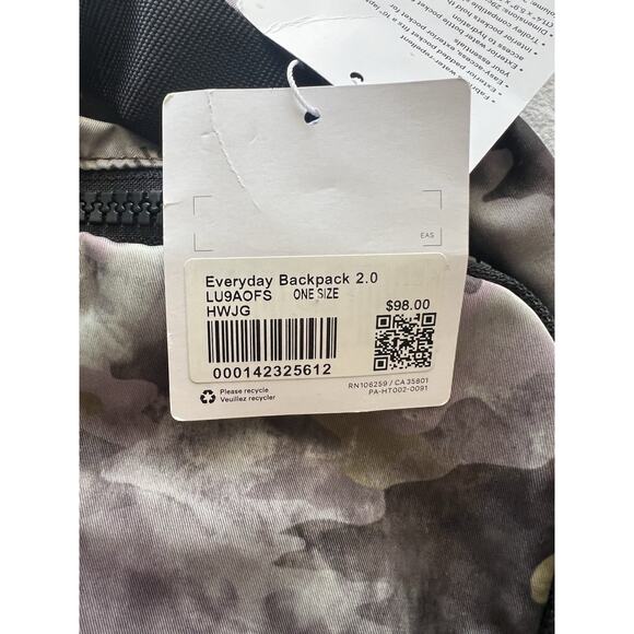 Lululemon Backpack New With Tags Camo Everyday Backpack 2.0 - Picture 3 of 10